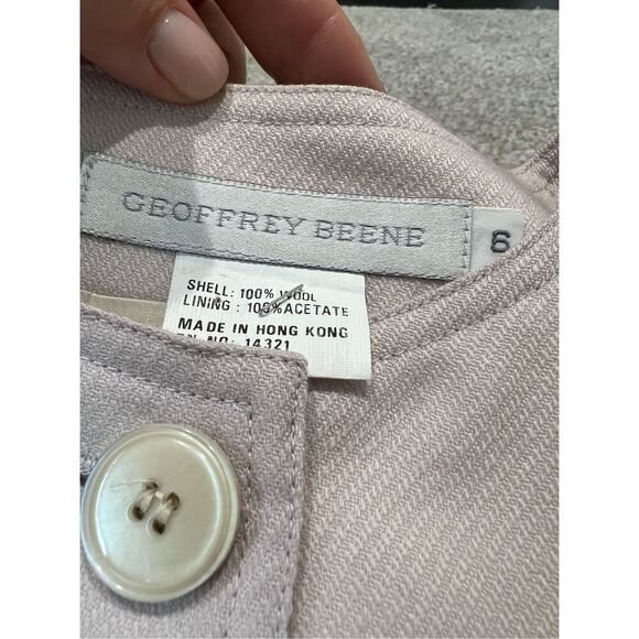 Geoffrey Beene NWT light pink wool cardigan coat oversized size 6 - Picture 4 of 10